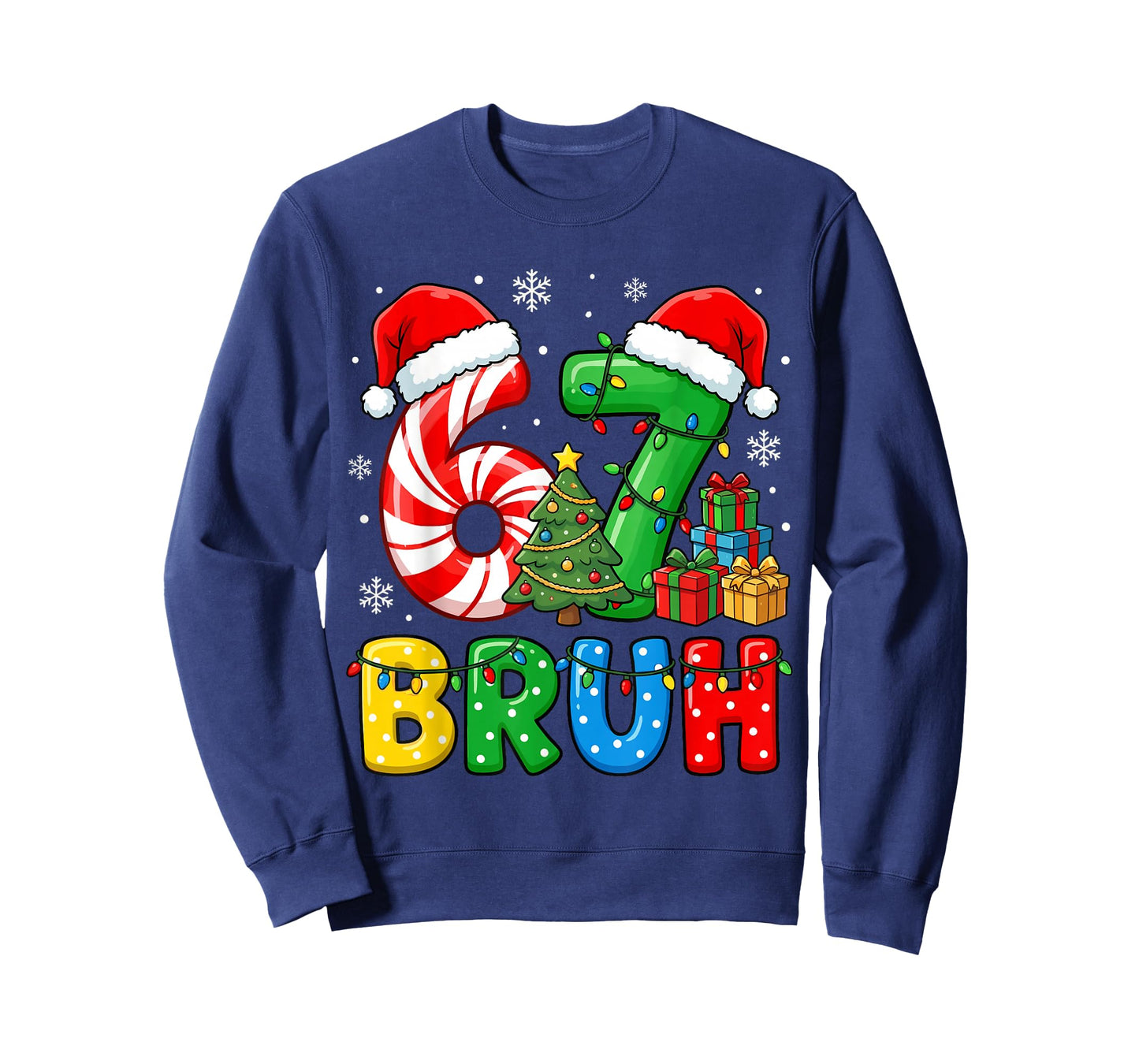 6 7 Pajamas Six Seven Matching Ugly Christmas 67 Gamer Meme T-Shirt