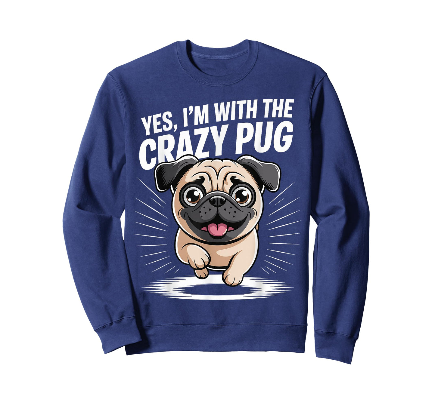 Funny Cute Pet Small Dog Breed Yes I'm with The Crazy Pug T-Shirt