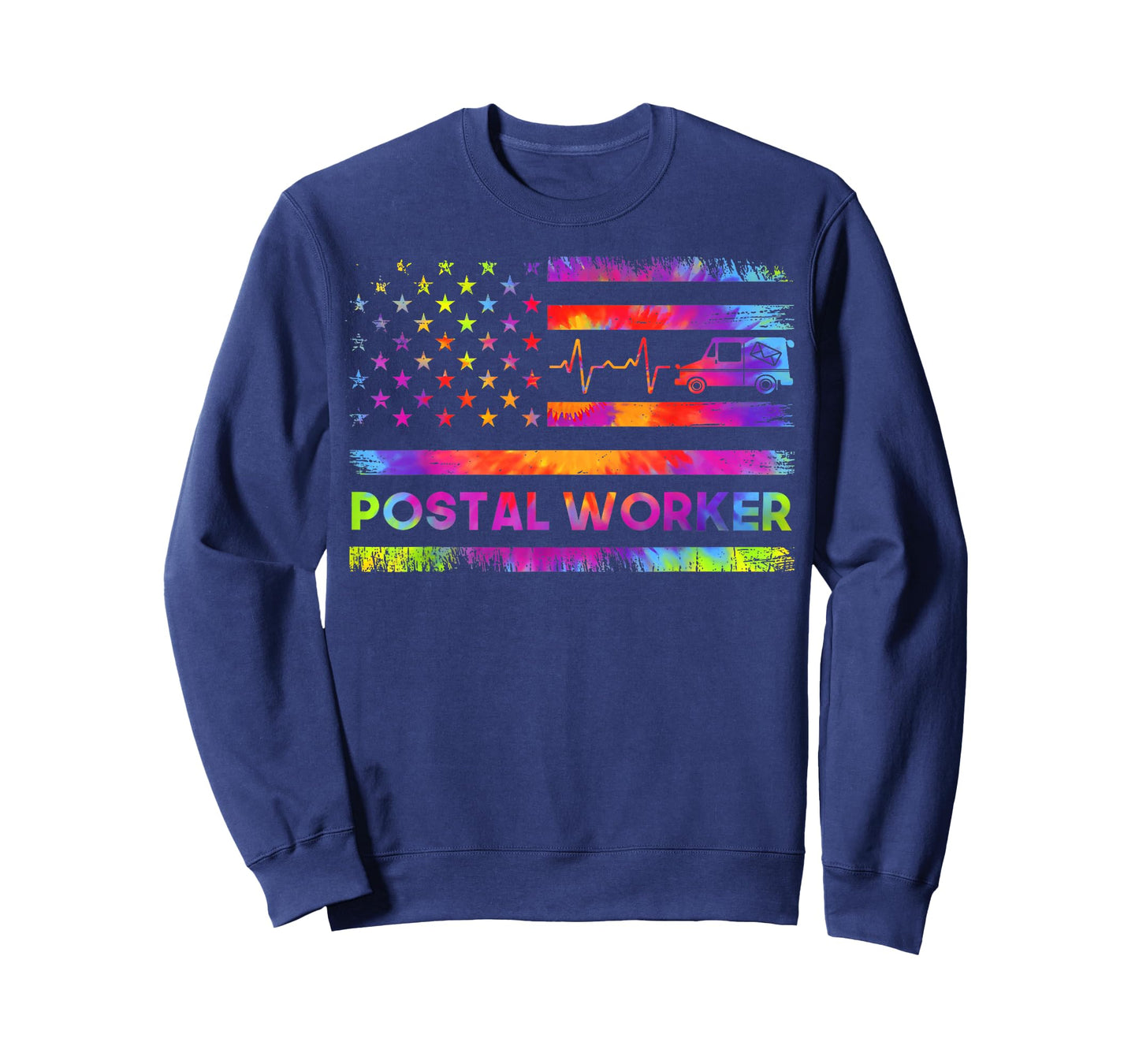 Postal Worker Tie Dye Proud Mail Carrier Mail Lady Patriotic T-Shirt