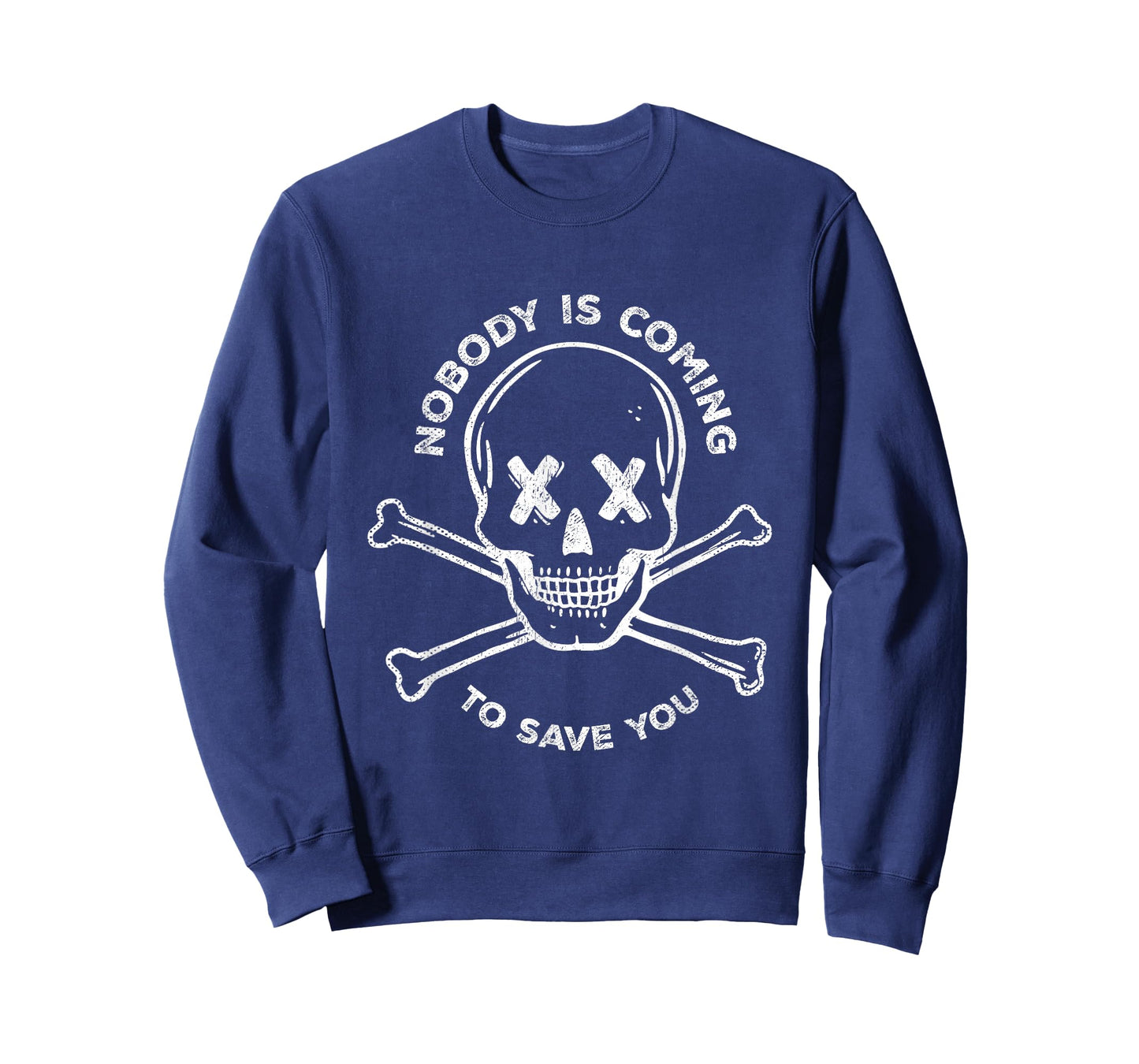 Nobody is Coming to Save You Bodybuilder Skull Gym Trainer T-Shirt