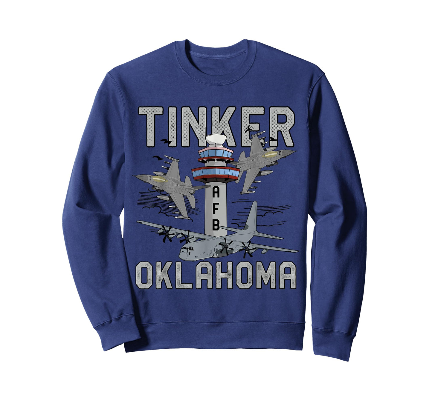 Tinker AFB Oklahoma Air Force Base Fighter Jets Vintage Tee T-Shirt