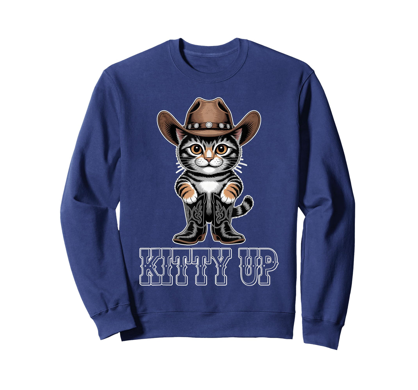 Kitty a Up Vintage Country Music Lover Cat in Cowboy Costume T-Shirt
