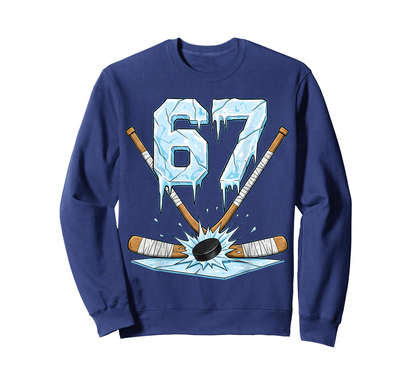 Funny Hockey 67 Meme 6-7 Six Seven Gen Alpha Ice Hockey 67 T-Shirt