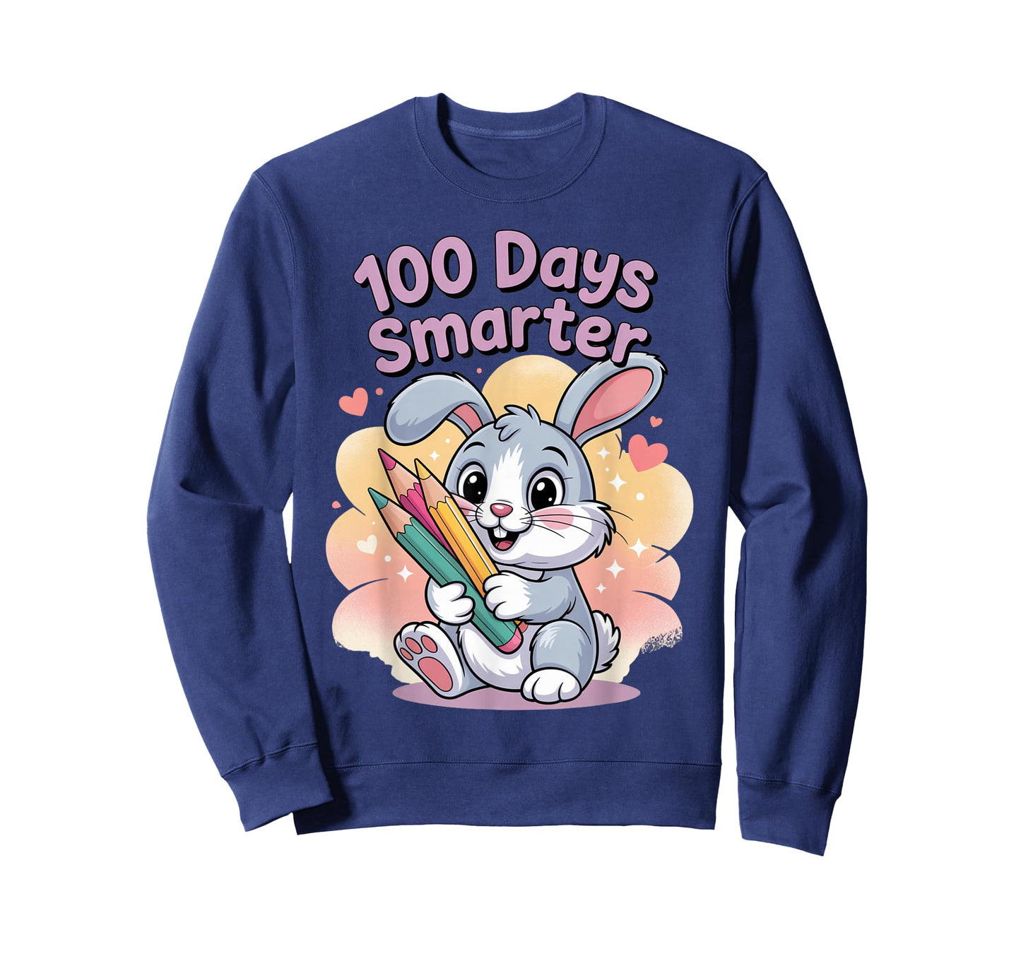 Cute Bunny 100 Days Smarter Bunny School Celebration T-Shirt
