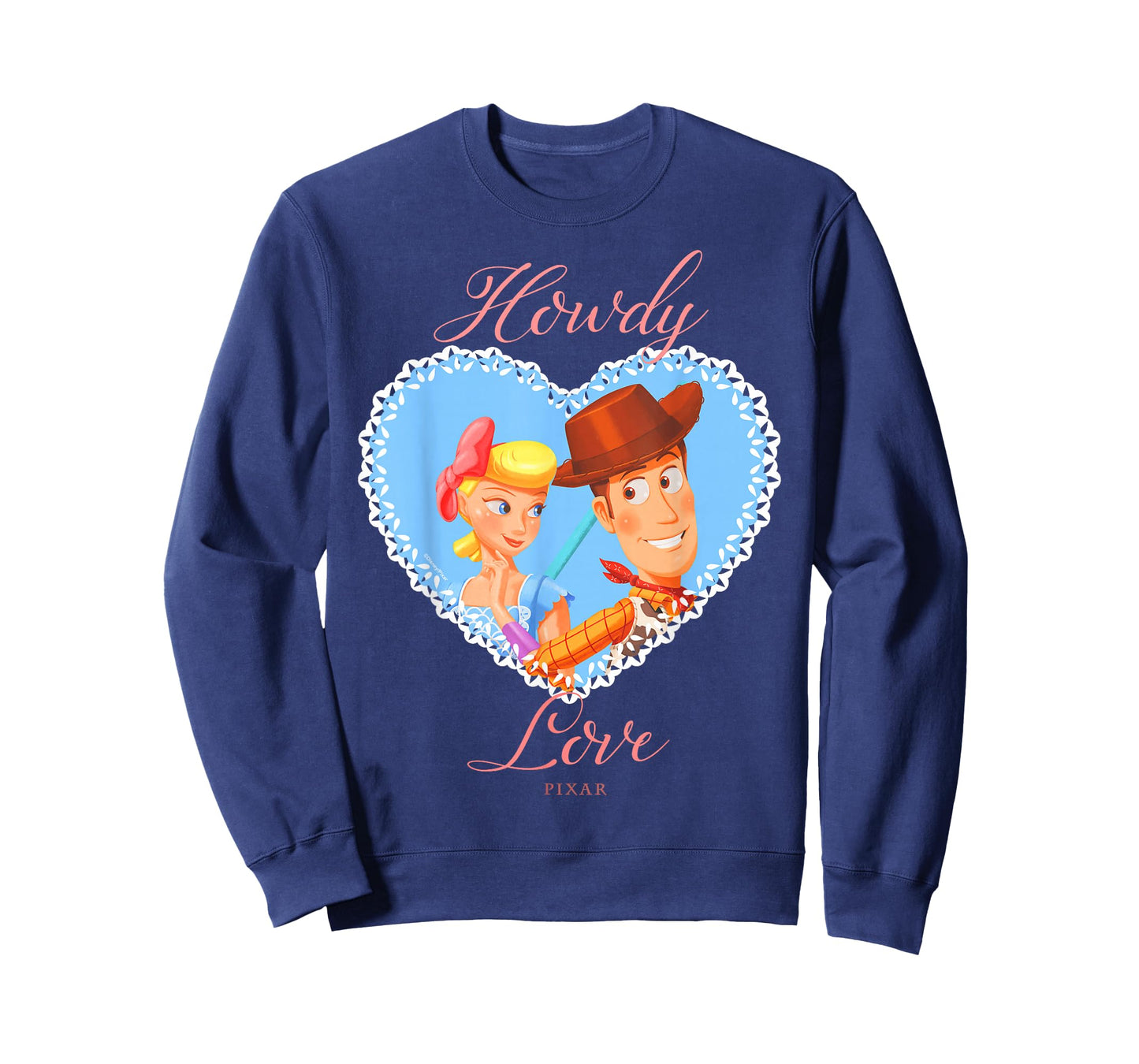 Disney Pixar Toy Story Woody & Bo Peep Howdy Love Heart T-Shirt