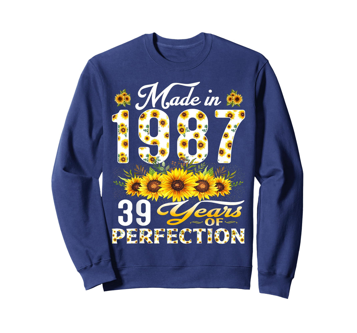 39 Year Old Made in 1987 Sunflower 39th Birthday Women T-Shirt
