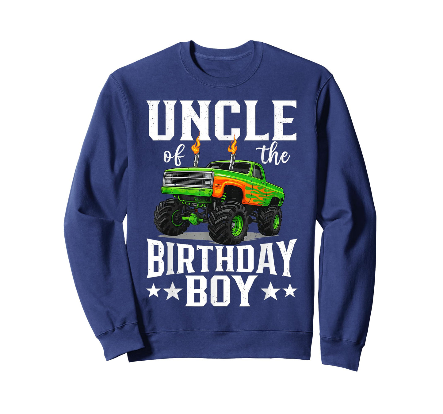 Uncle of The Birthday Boy Monster Truck Family T-Shirt