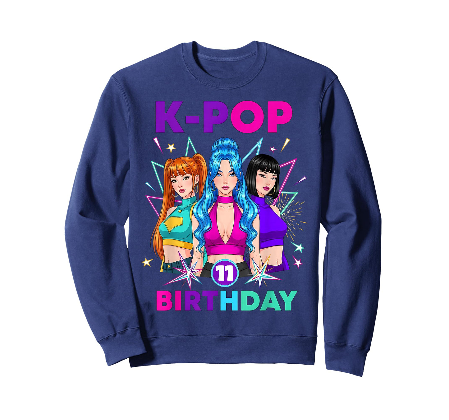 11 Years Old Birthday K Pop Kids 11th Birthday Girls K-pop T-Shirt