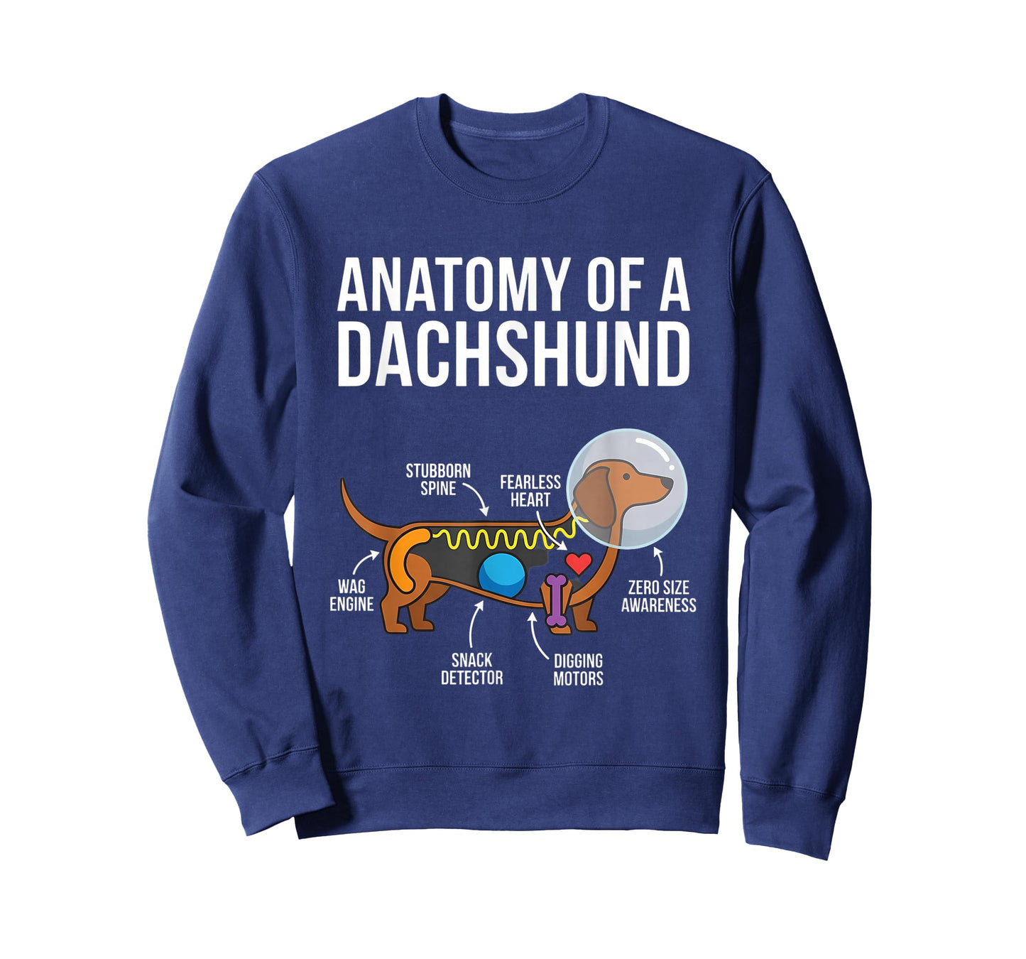 Dachshund Anatomy Diagram Funny T-Shirt