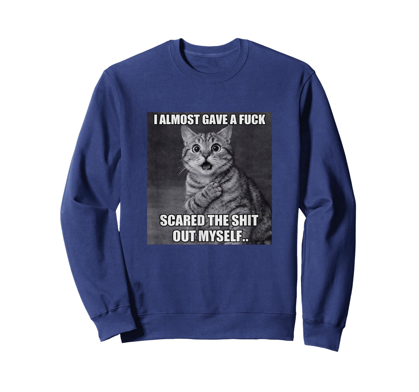 Cat I Almost Gave A Fuck Funny Dark Humor Feline Meme T-Shirt