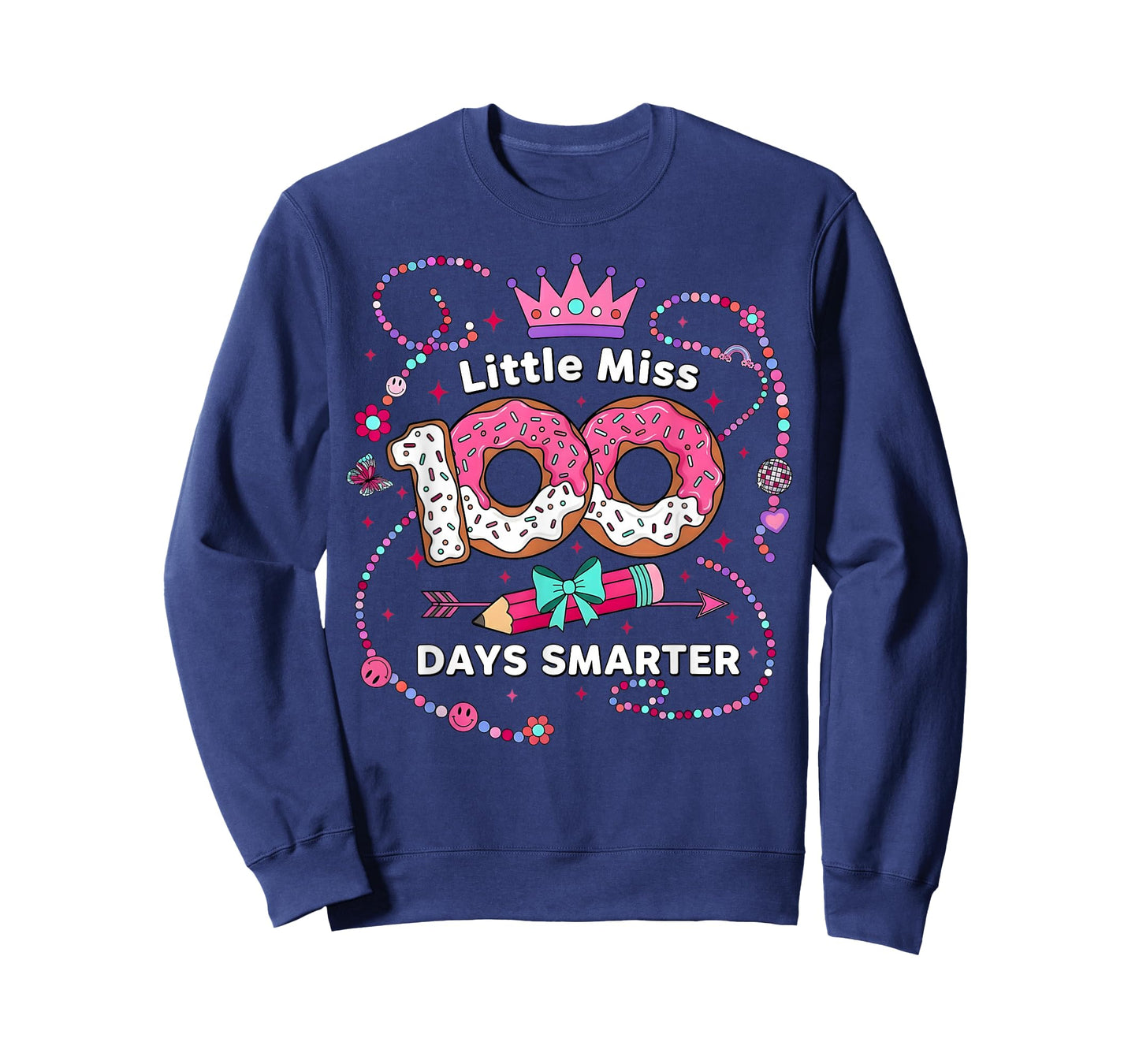 100 Days of School Girls Kids Little Miss 100th Day Smarter T-Shirt