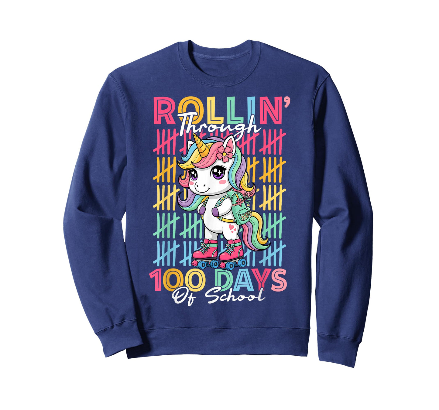 100th Day of School Unicorn 100 Days of School Kids Girls T-Shirt