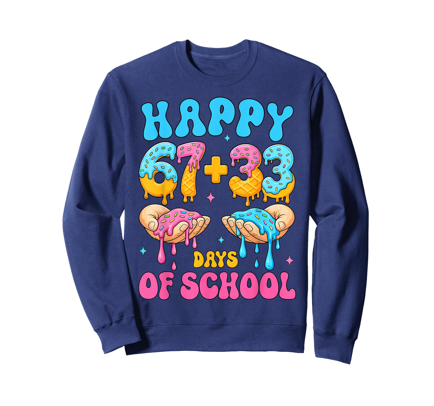 67 + 33 Days of School 100th Day of School Kids Boys Girls T-Shirt