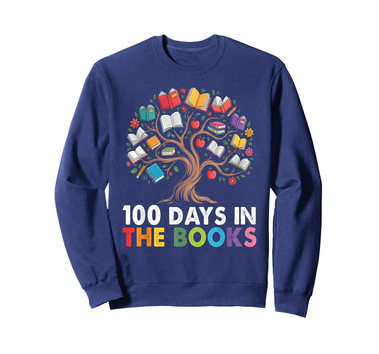 100 Days in The Books Reading Teachers Librarians School T-Shirt