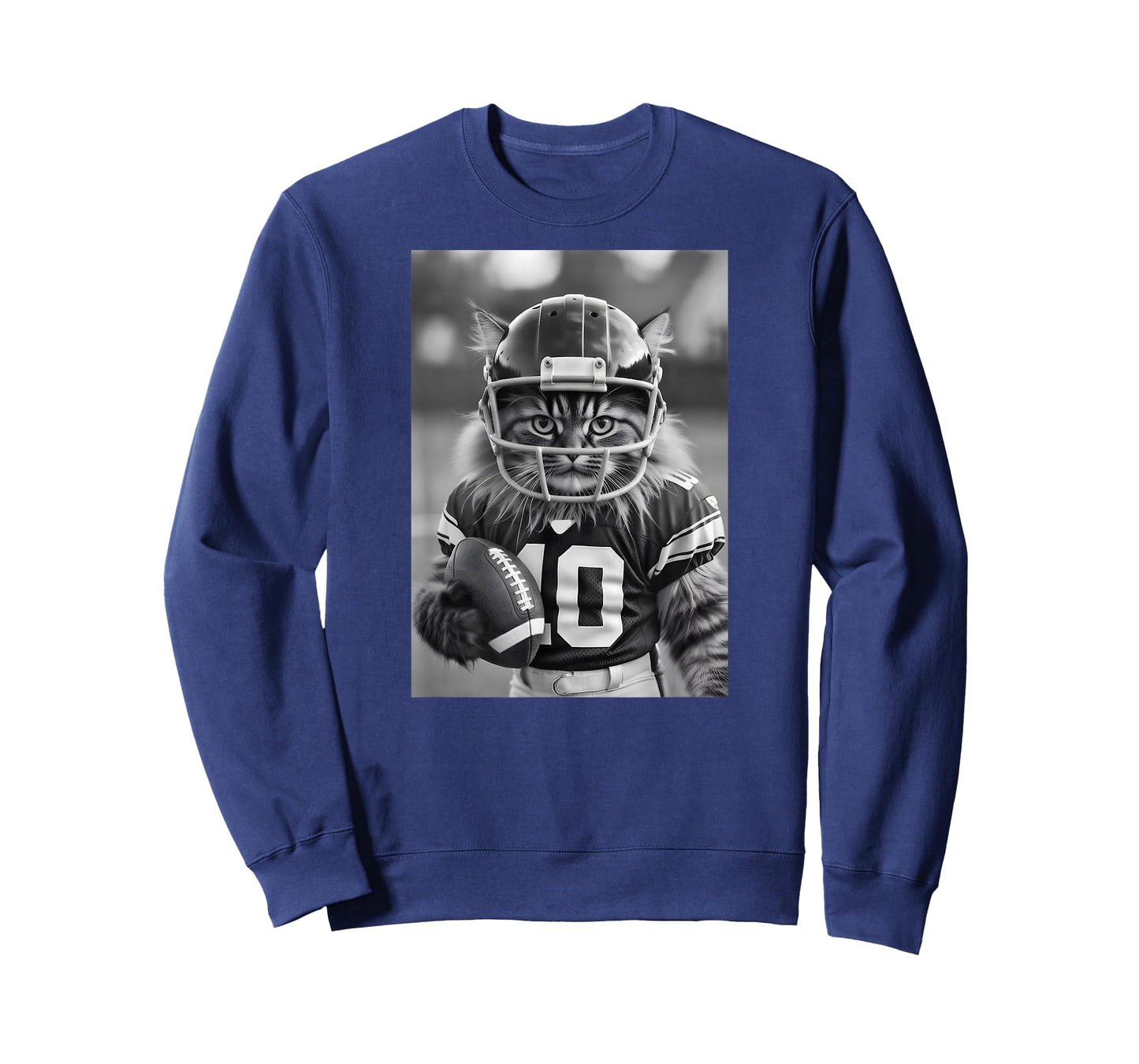 Funny Football Cat American Football Cat Player T-Shirt
