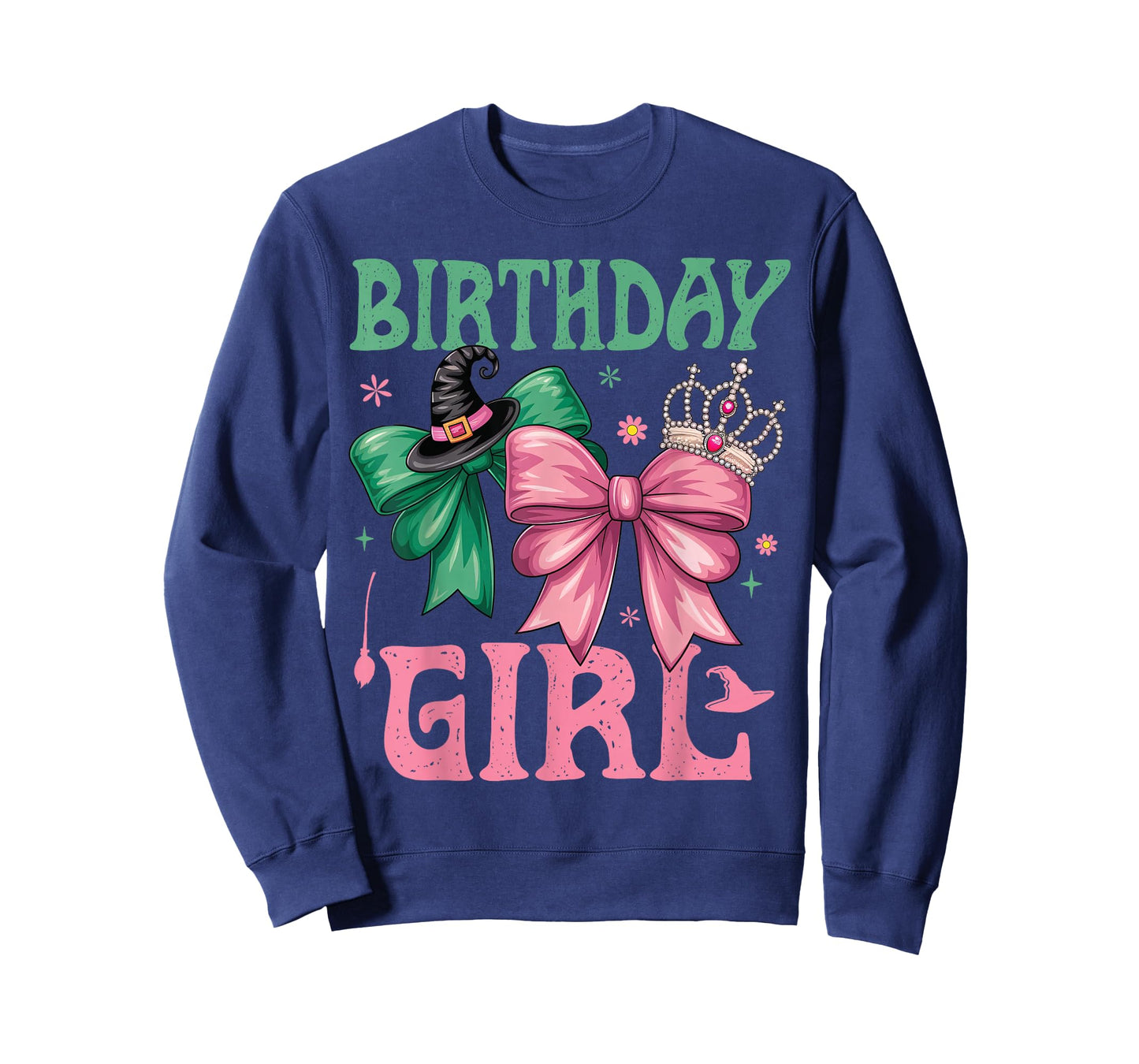Birthday Girl Pink and Green Birthday Witch Women Girl Kids T-Shirt