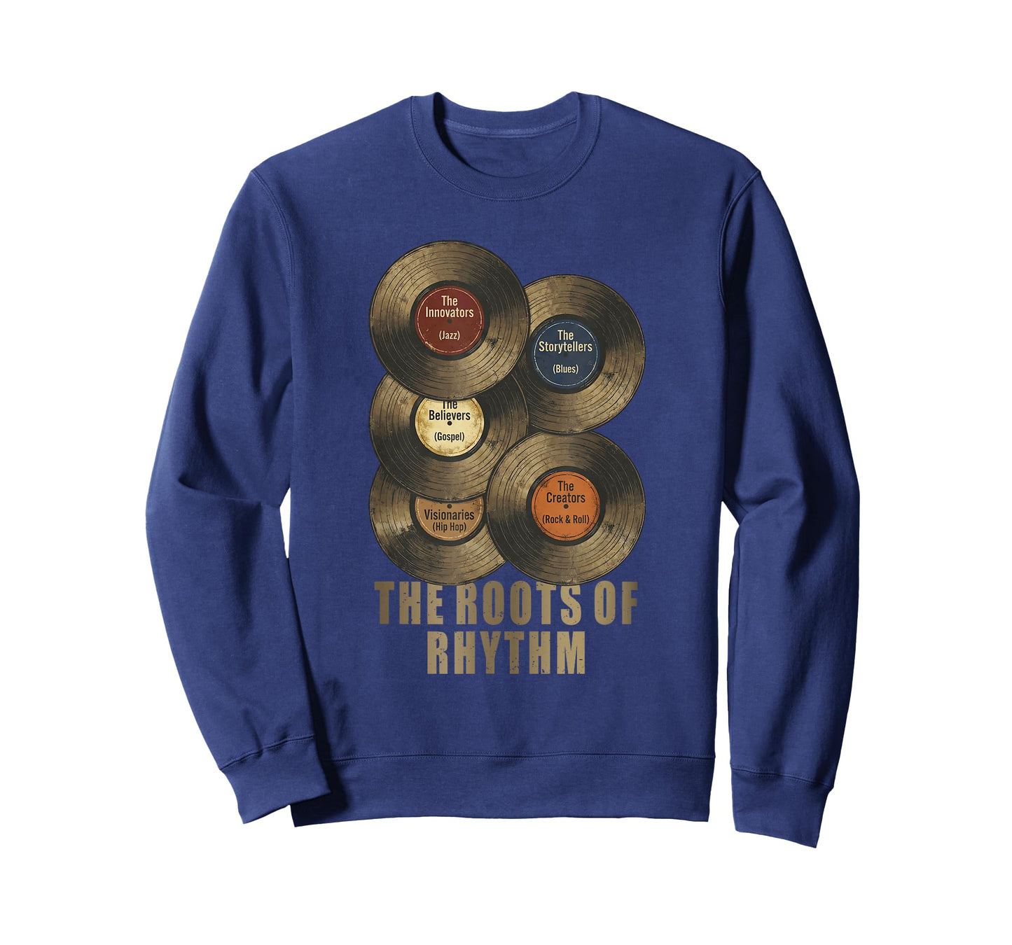 Black History Month Roots of Rhythm Vinyl Record Music T-Shirt