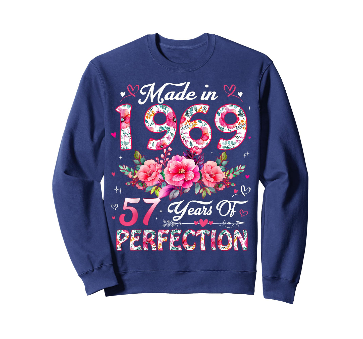 57 Year Old Made in 1969 Floral 57th Birthday Women T-Shirt