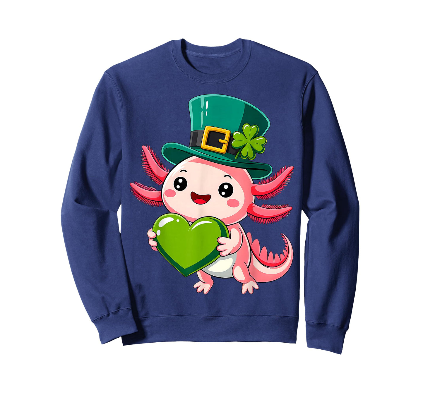 Axolotl Saint Patricks Day Boys Girls Axolotl St Patrick Day T-Shirt