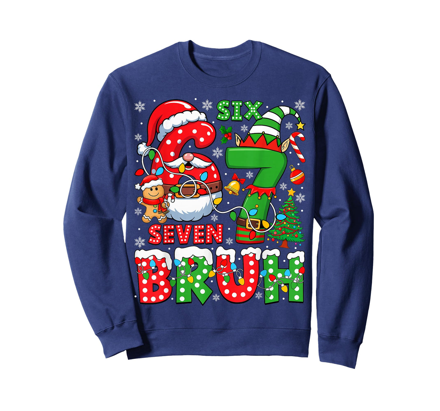 Funny Bruh Six Seven 6 7 Meme Christmas 67 Boy Girl Kids T-Shirt