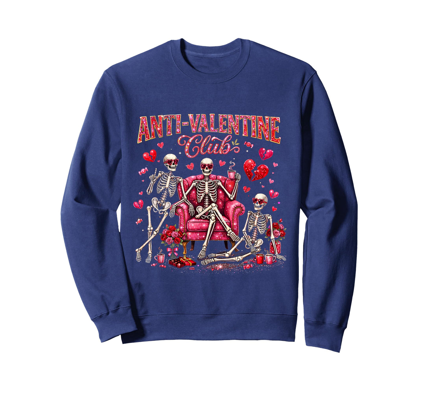 Funny Valentine's Day Friends Gift Anti Valentine Club T-Shirt