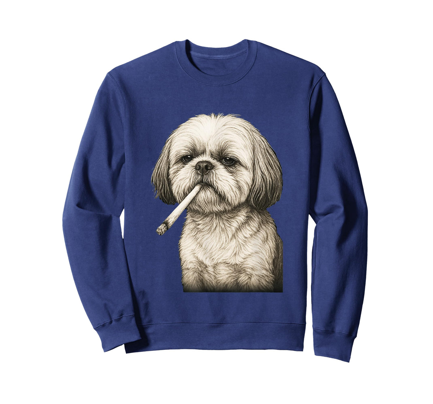 Funny Smoking Shih Tzu Cigarette Gen Z Dog Meme Graphic T-Shirt