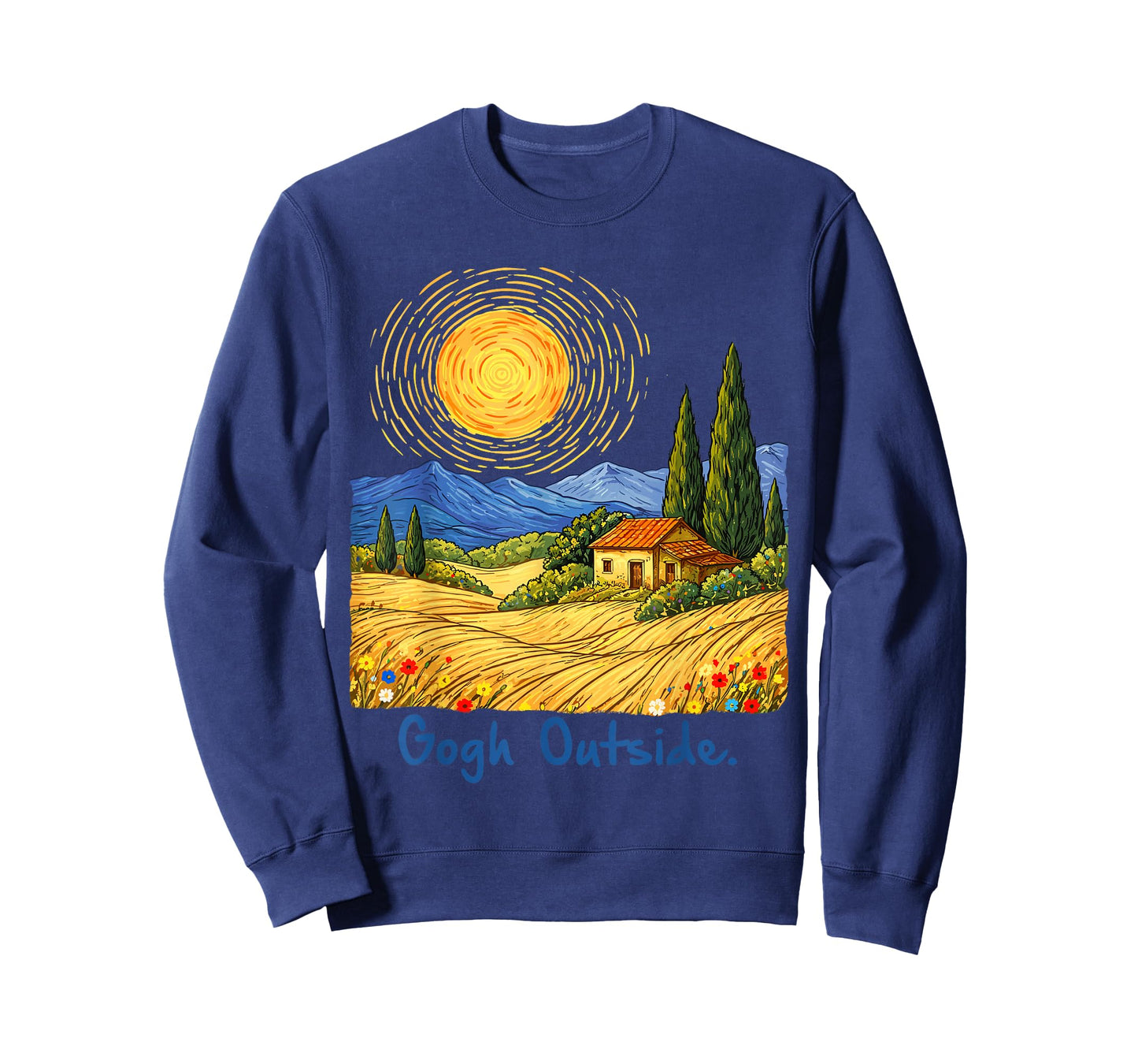 Gogh Outside Nature Lover Graphic Tee Funny Art Pun T-Shirt