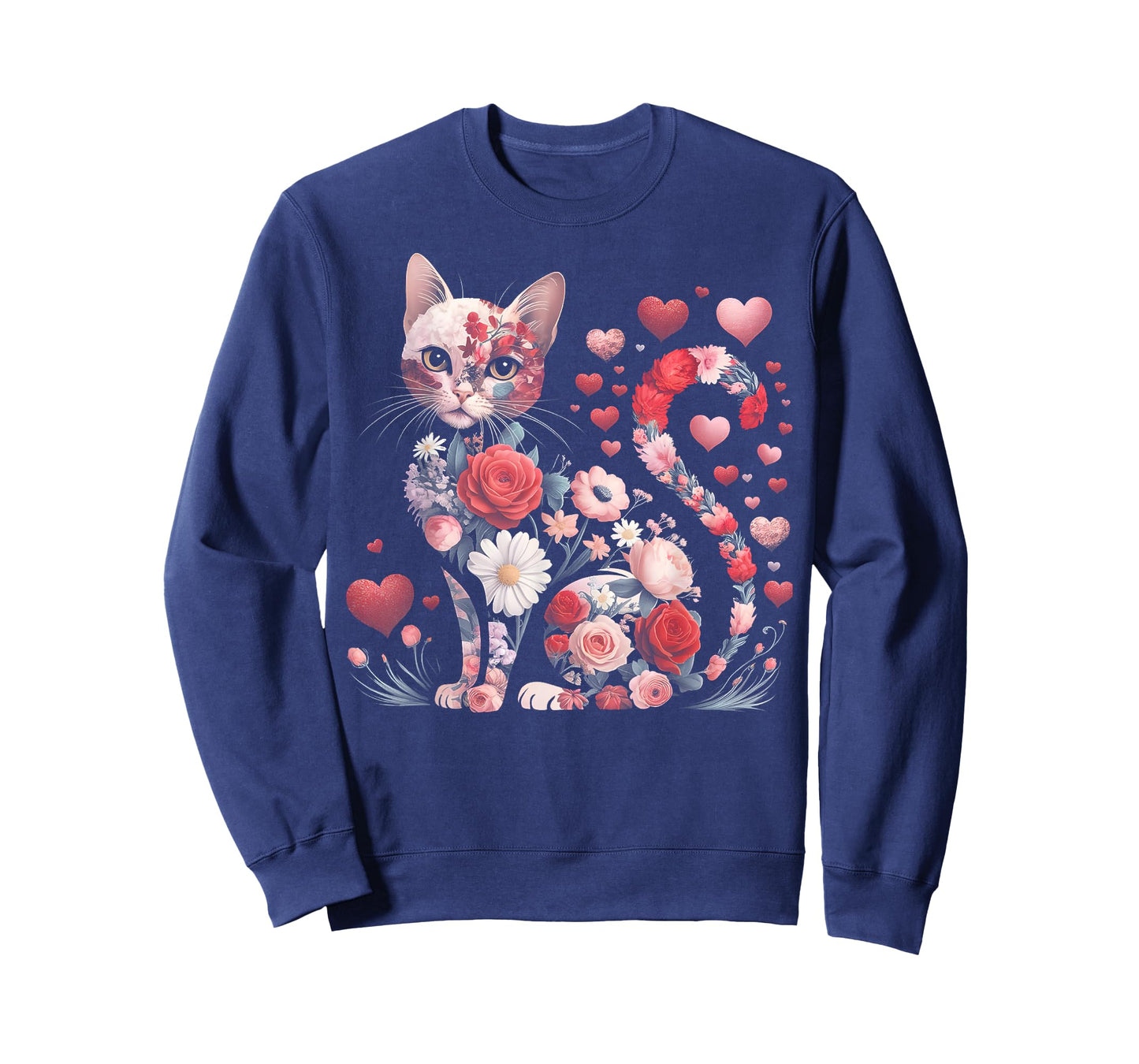 Happy Meowentine's Day Cute Girls Cat Valentines Day Hearts T-Shirt