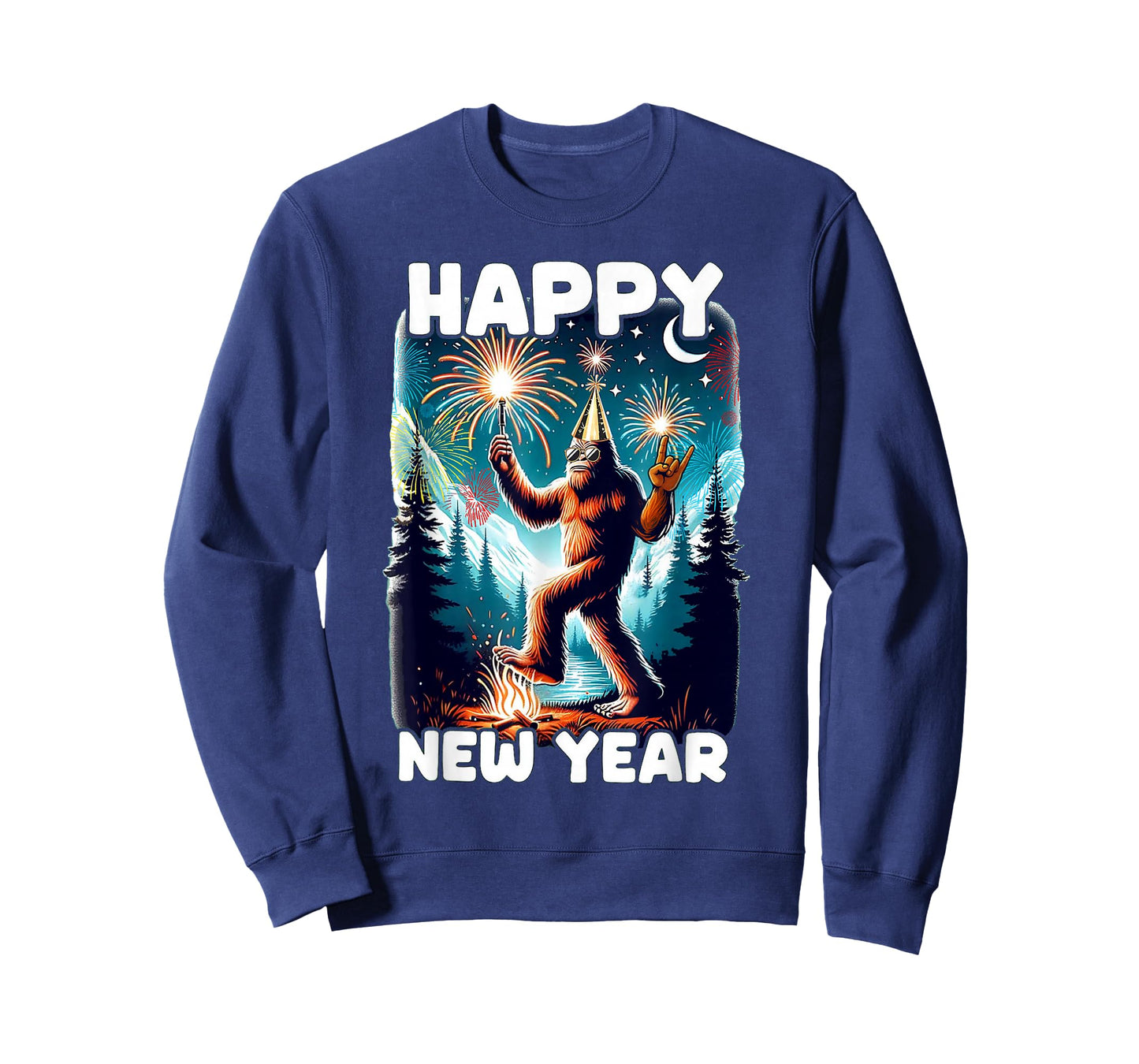 Happy New Year 2026 Bigfoot Lovers New Years Eve Party T-Shirt