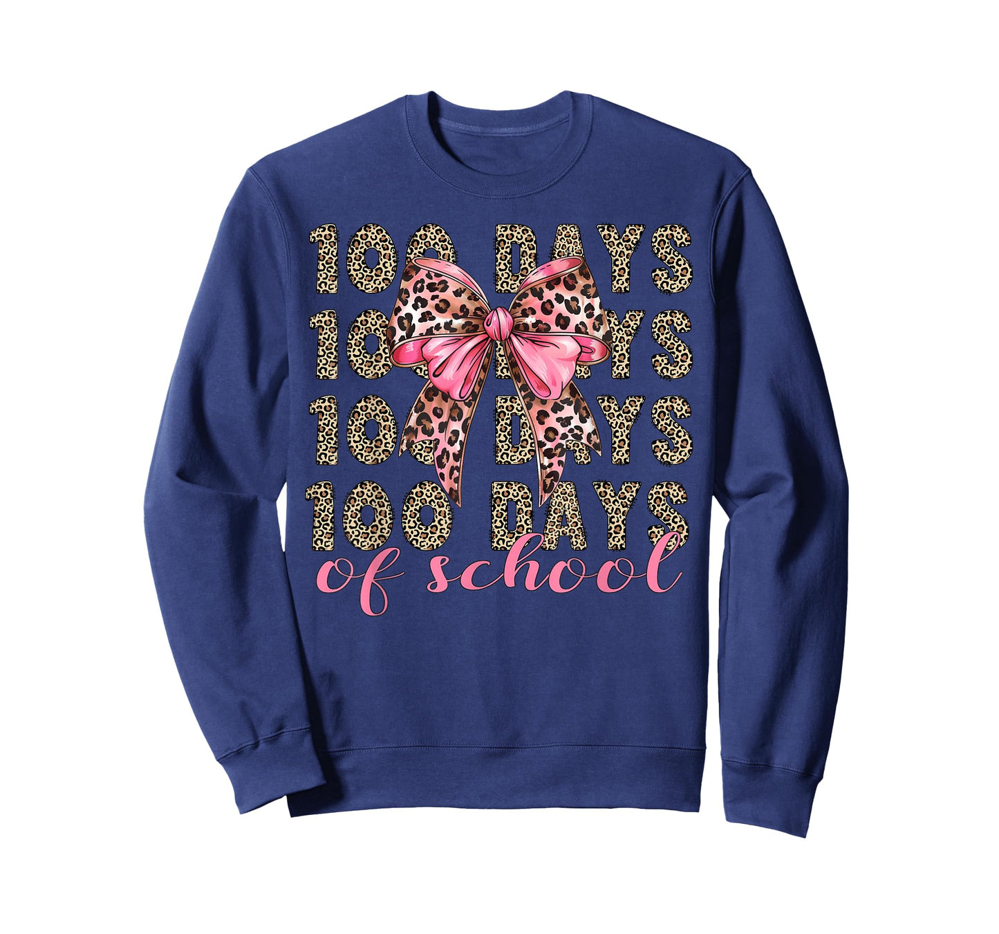 I Survived 100 Days of School 100th Day of School Leopard T-Shirt