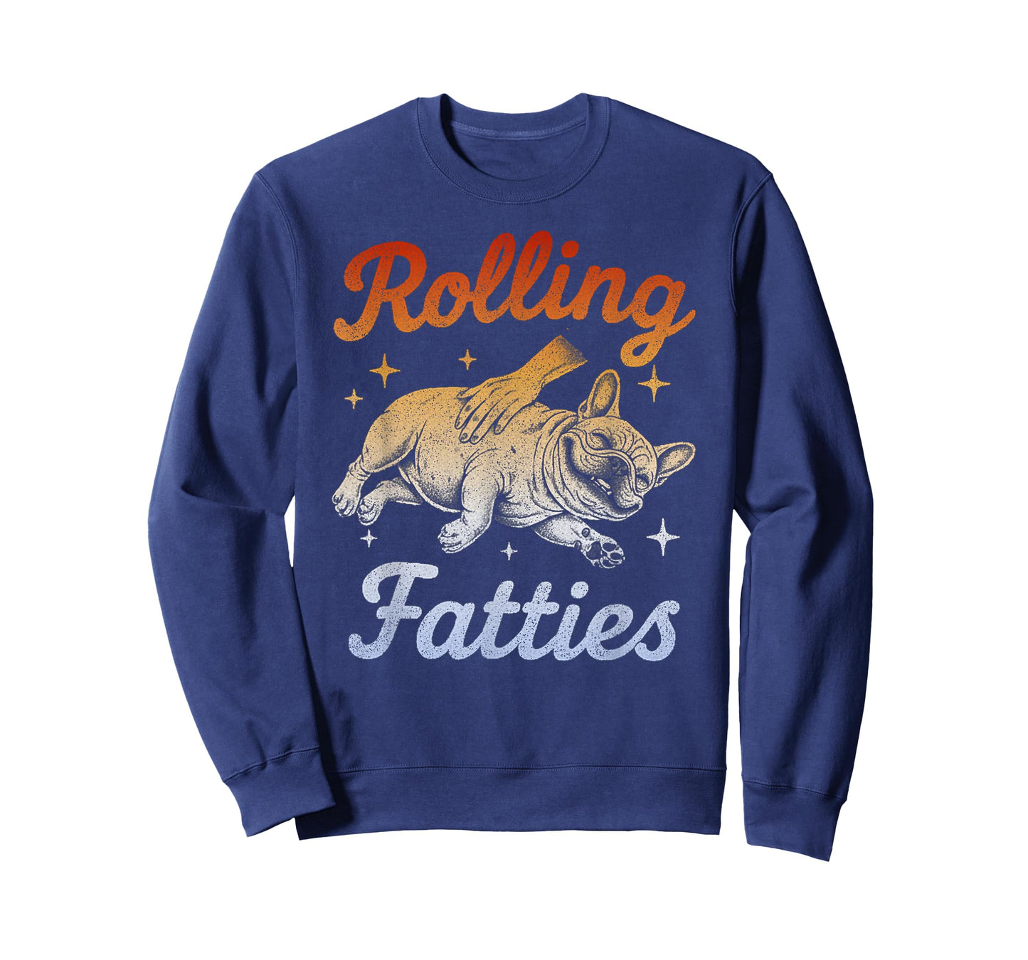 Rolling Fatties French Bulldog Retro Vintage T-Shirt