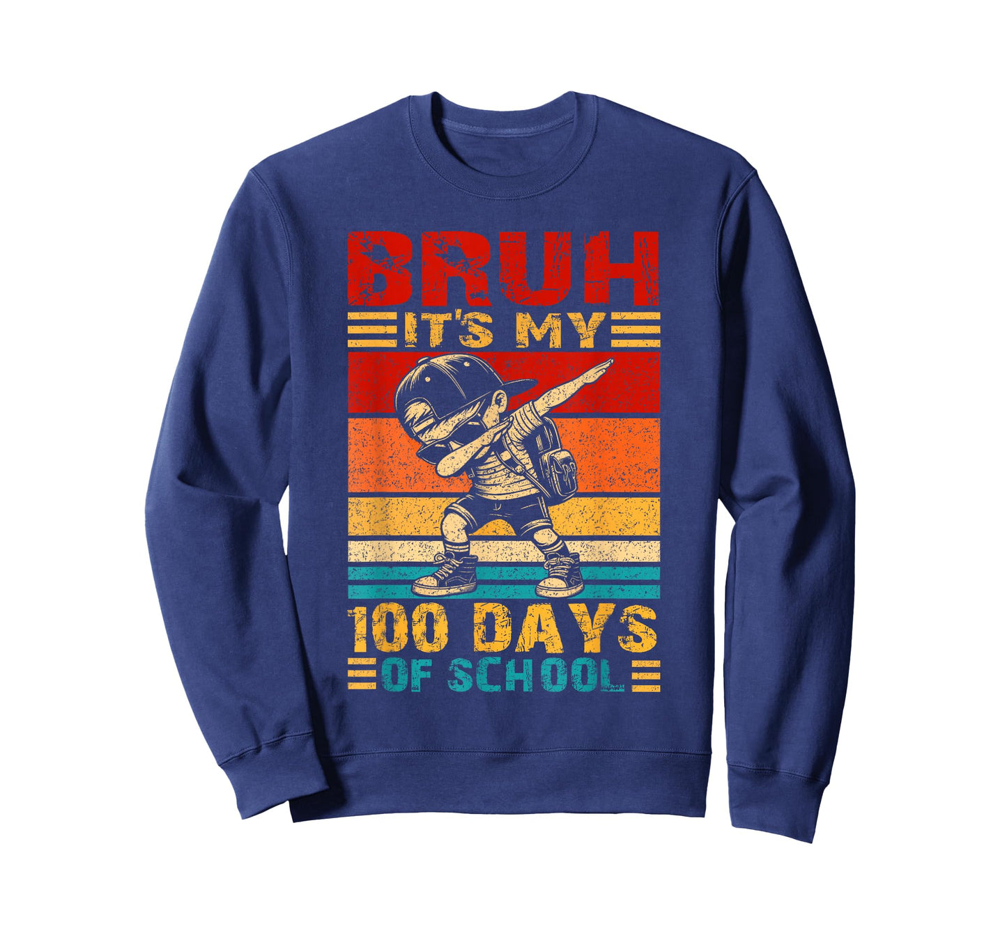 Bruh It's My 100 Days of School Dabbing 100th Day Boys Kids T-Shirt