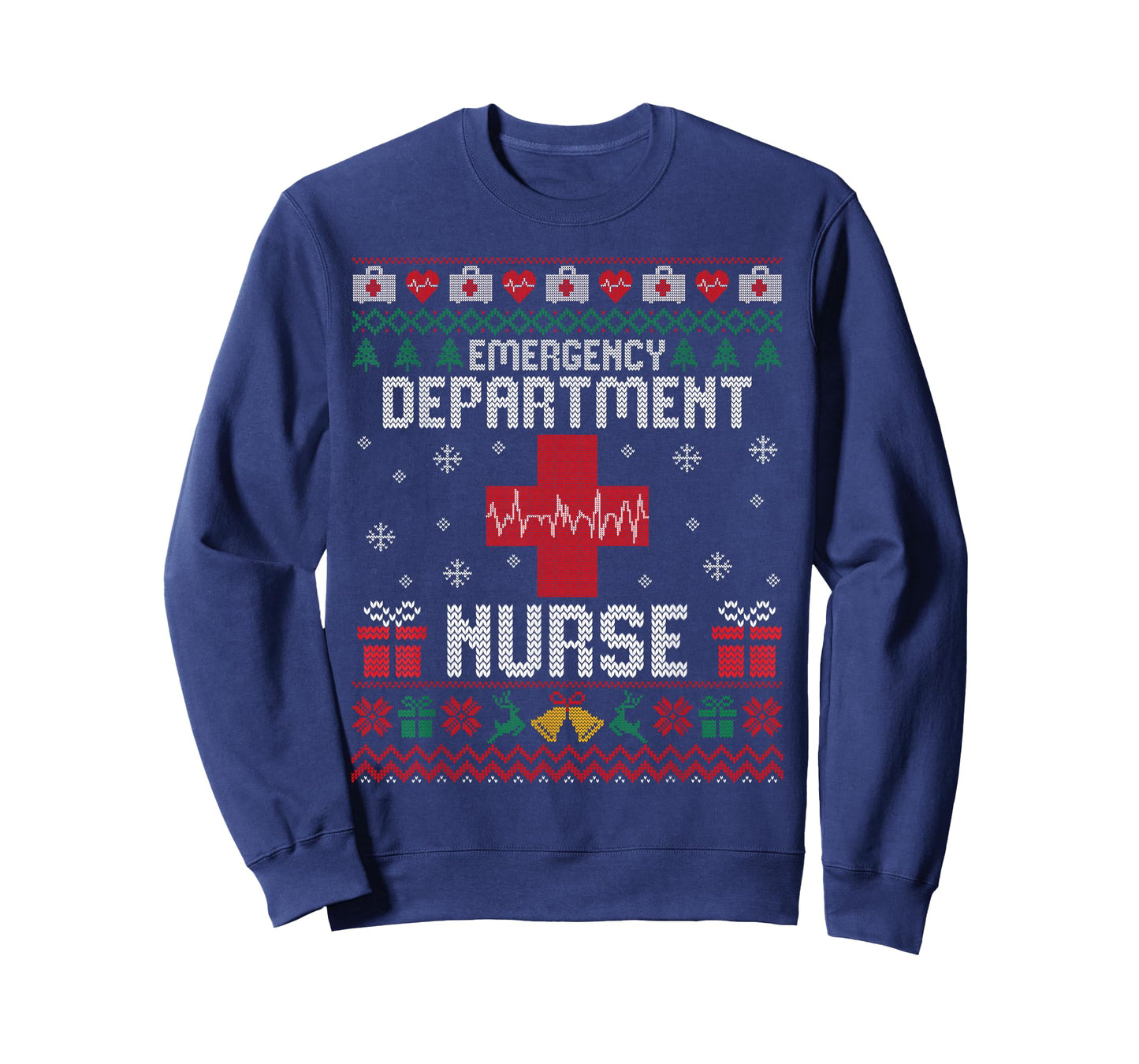 Emergency Department Christmas Nurse Ugly Sweaters T-Shirt