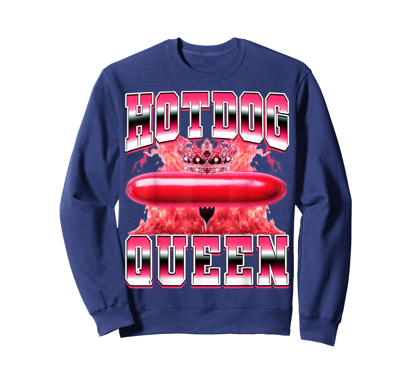 Hot Dog Queen Hotdog Sausage Buns Grilled Hot Dog 90s T-Shirt