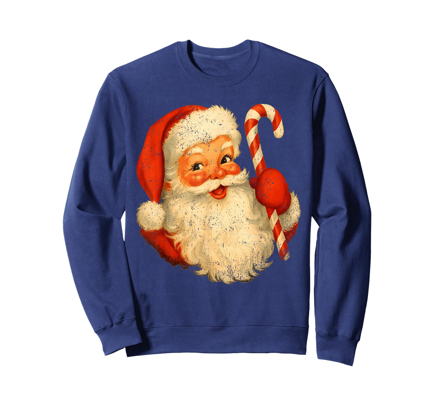 Retro Vintage Christmas Santa Claus Face Funny Old Xmas T-Shirt