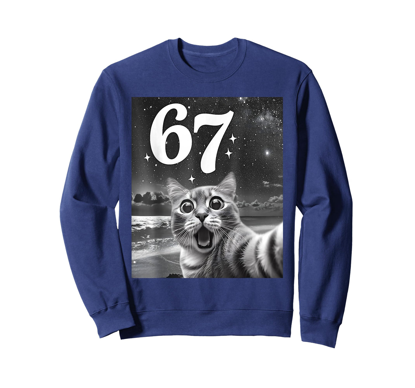 Cat Selfie with 67 Meme Funny Cats Graphic for Men Women Kid T-Shirt