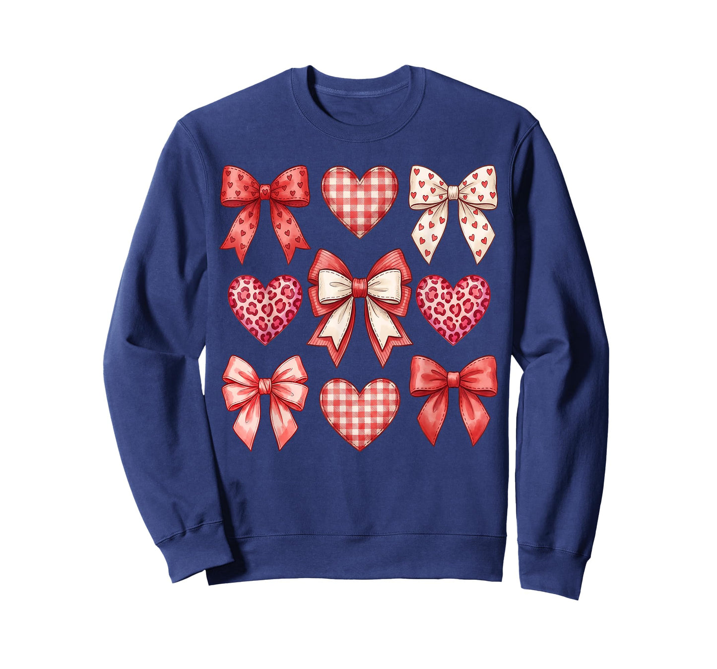 Hearts Coquette Bows Valentines Day for Women Girls Kids T-Shirt