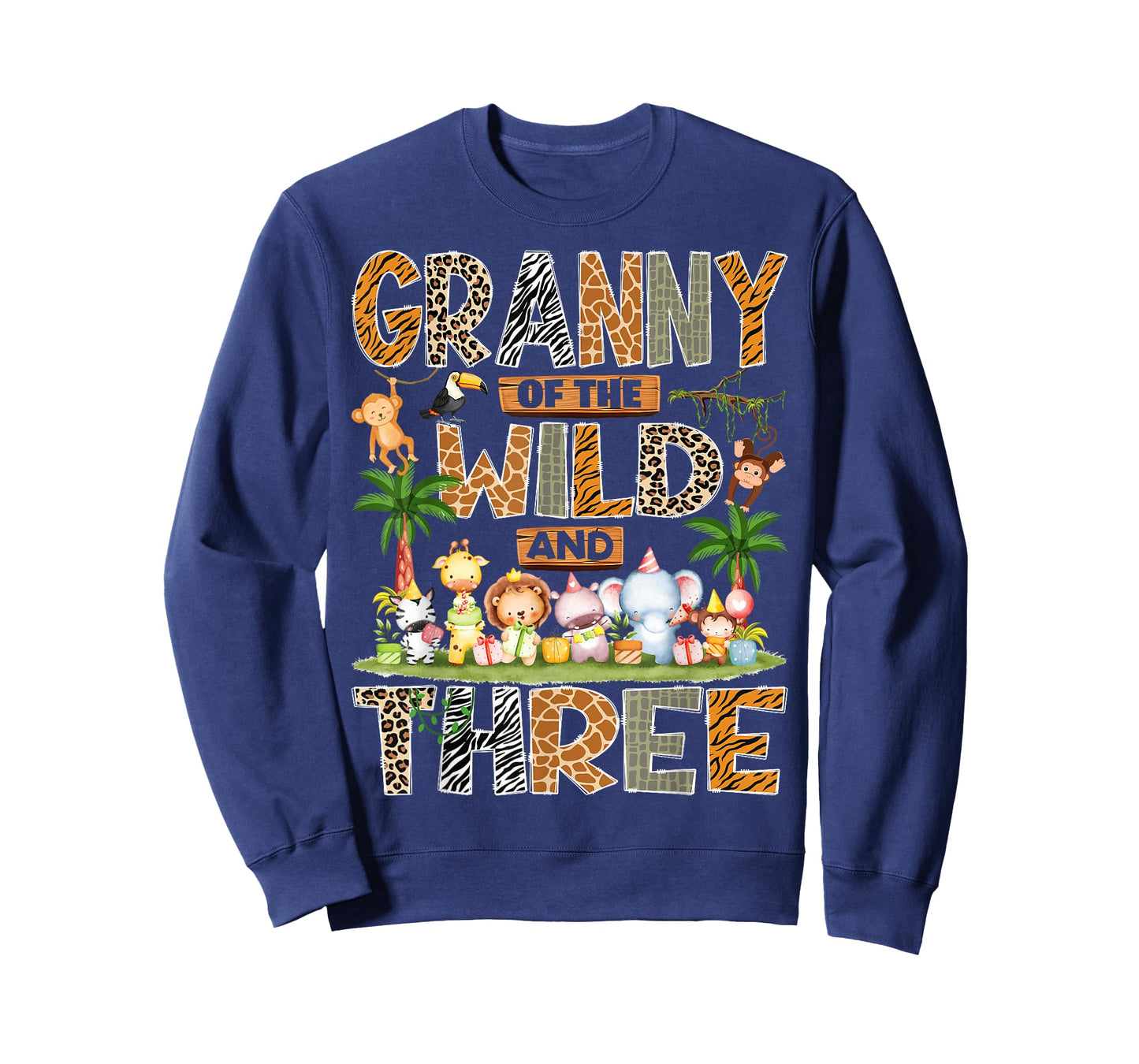 Granny of The Wild & Three 3rd Birthday Boy Safari Jungle T-Shirt