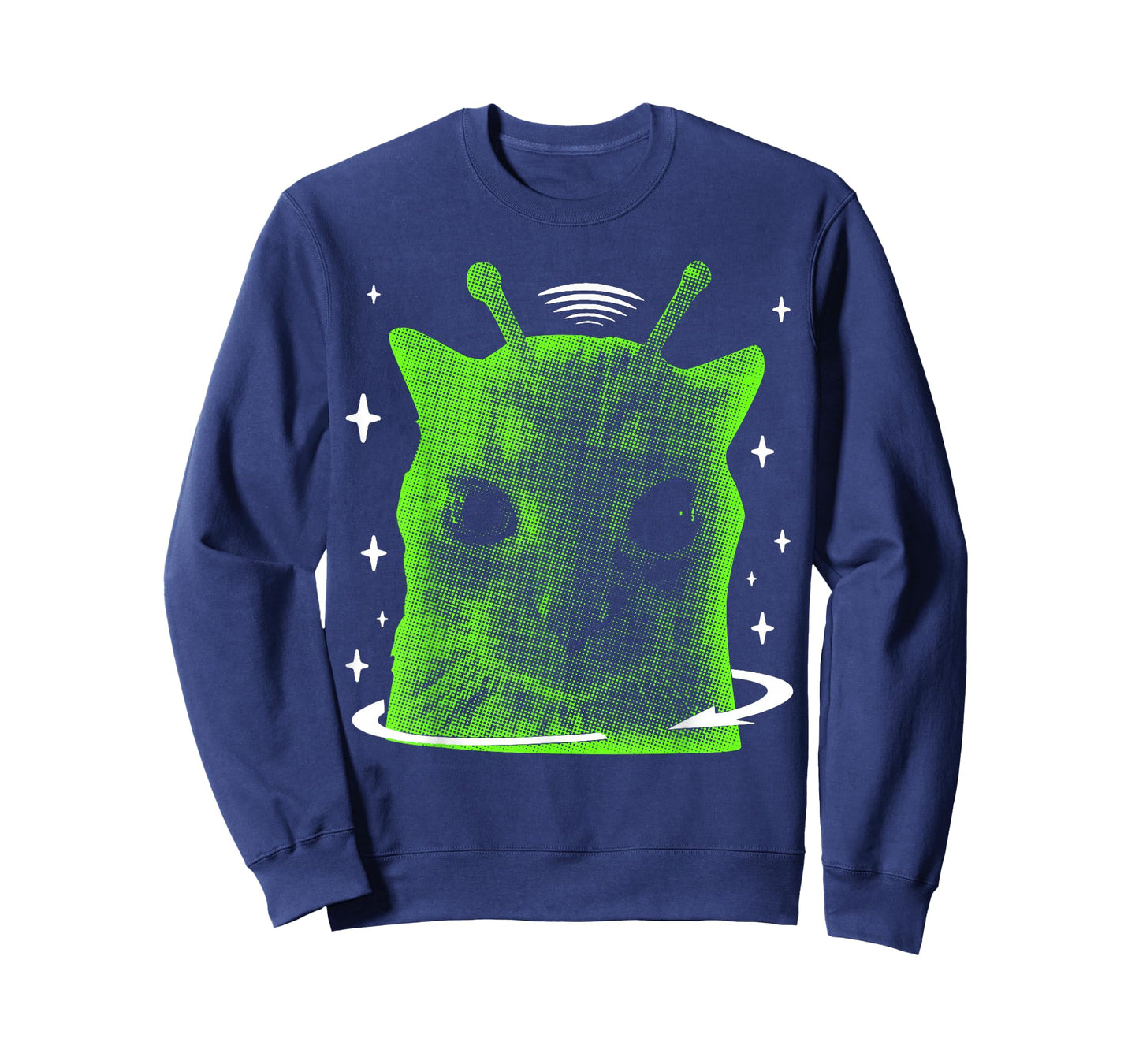 Funny Alien Cat Meme Retro Silly Cat Vintage Space Kitty T-Shirt
