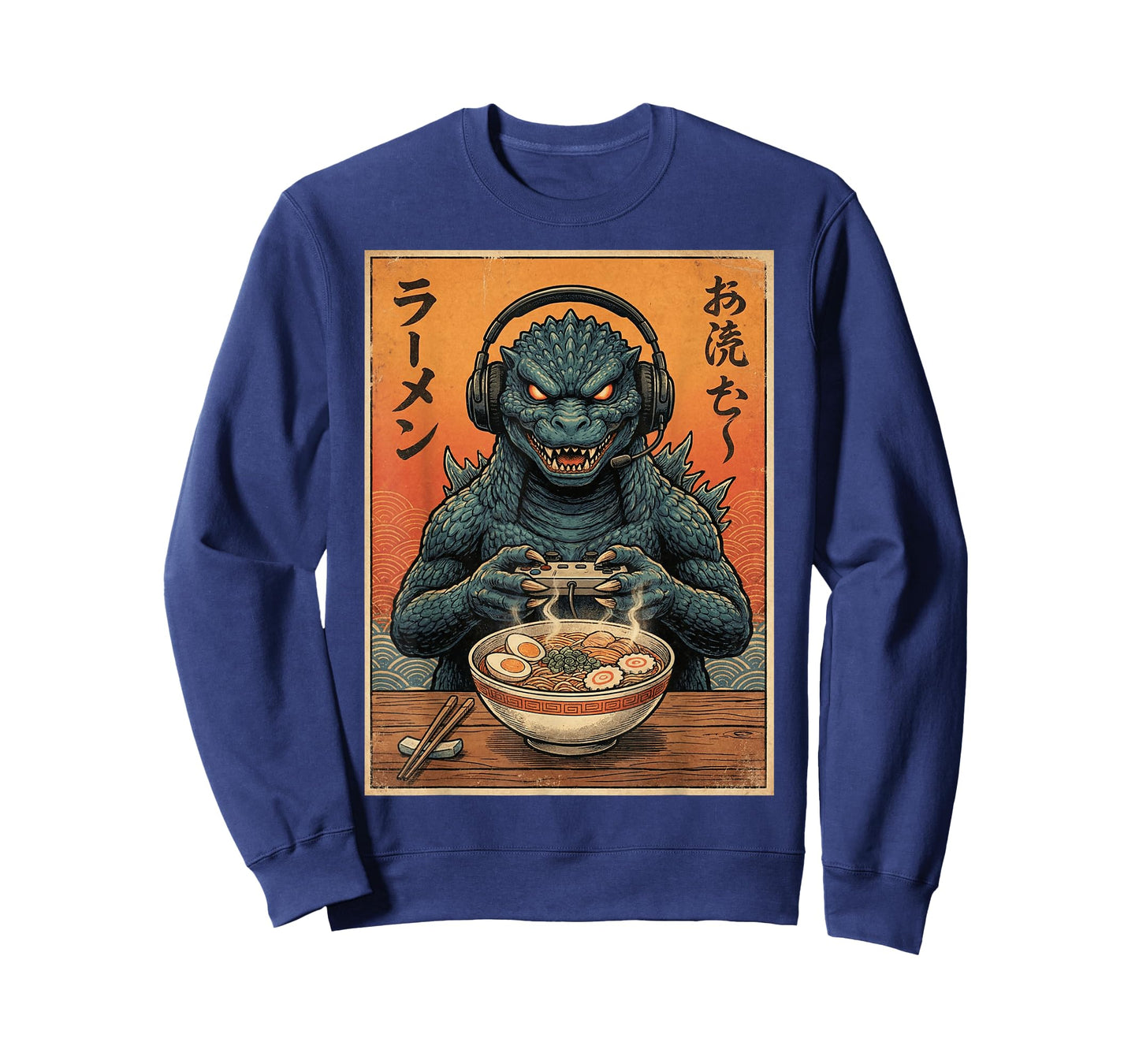 Funny Eating Ramen Japanese Monster Game Lover Birthday T-Shirt