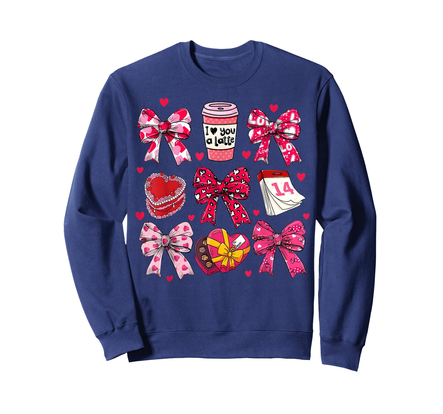 Valentine Coquette Bow Latte Chocotate Girl Women Kid T-Shirt