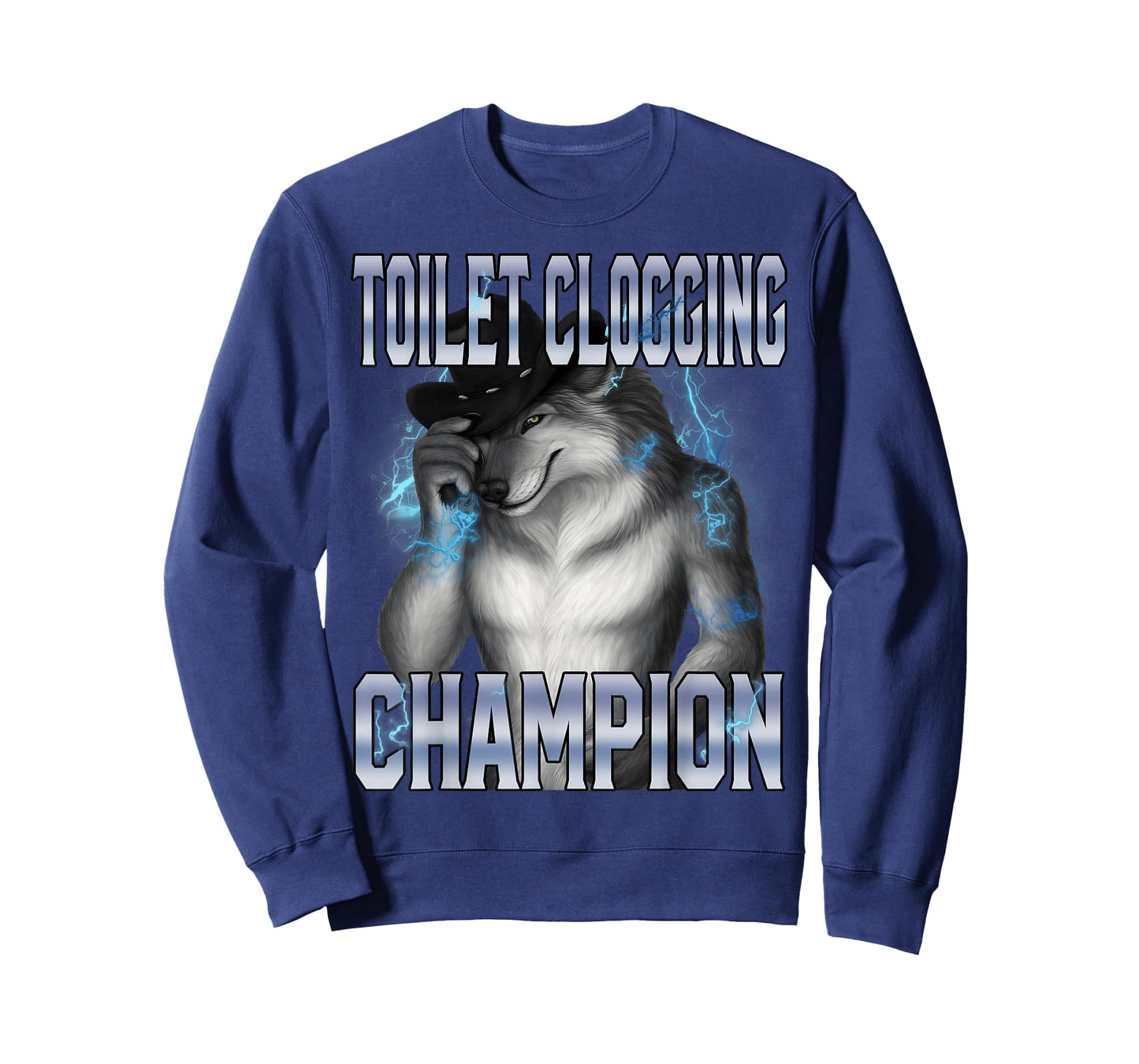 Toilet Clogging Champion Werewolf Meme Funny Stupid Meme T-Shirt
