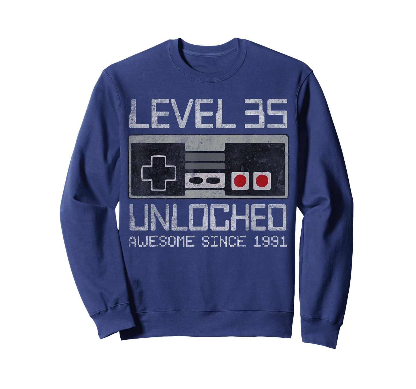 Level 35 Unlocked 35th Birthday 35 Year Old Video Gamer Men T-Shirt