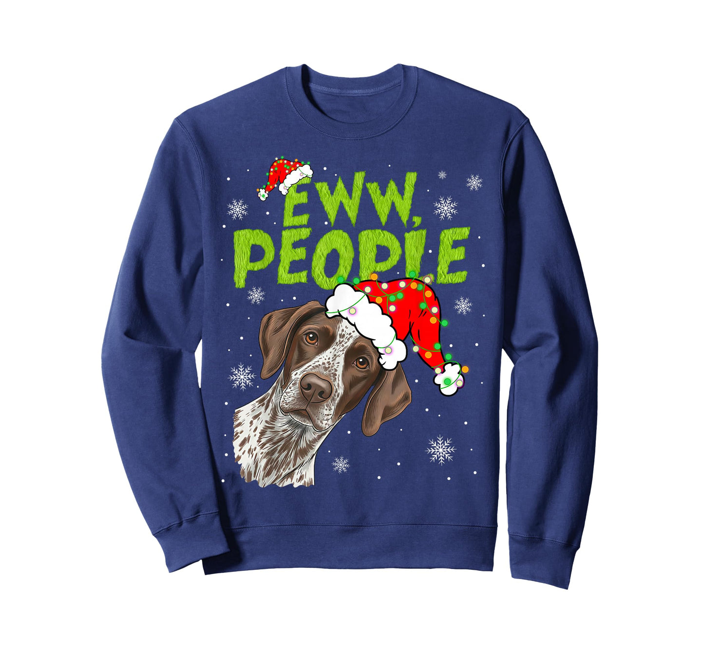 Funny Xmas Ew People GSP Dogs Lover Pajamas Men Women Kids T-Shirt