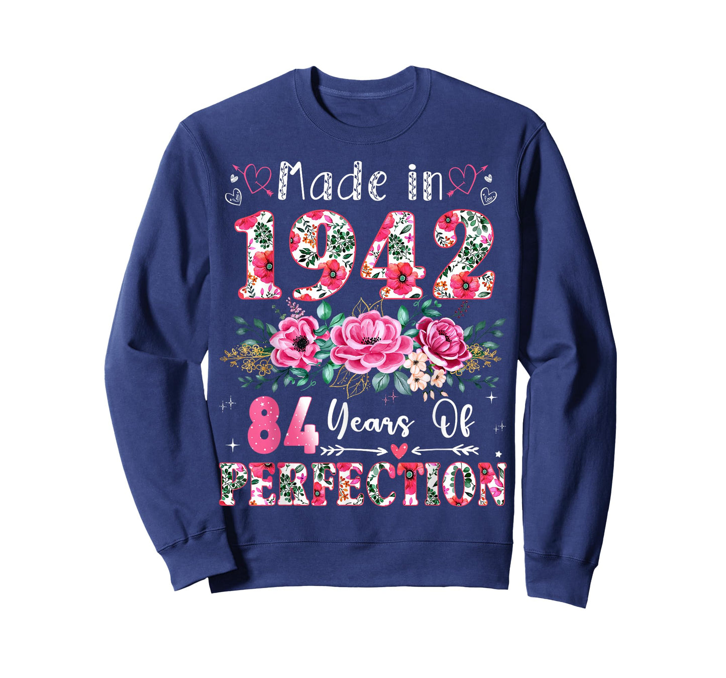 84 Year Old Made in 1942 Floral 84th Birthday Women T-Shirt