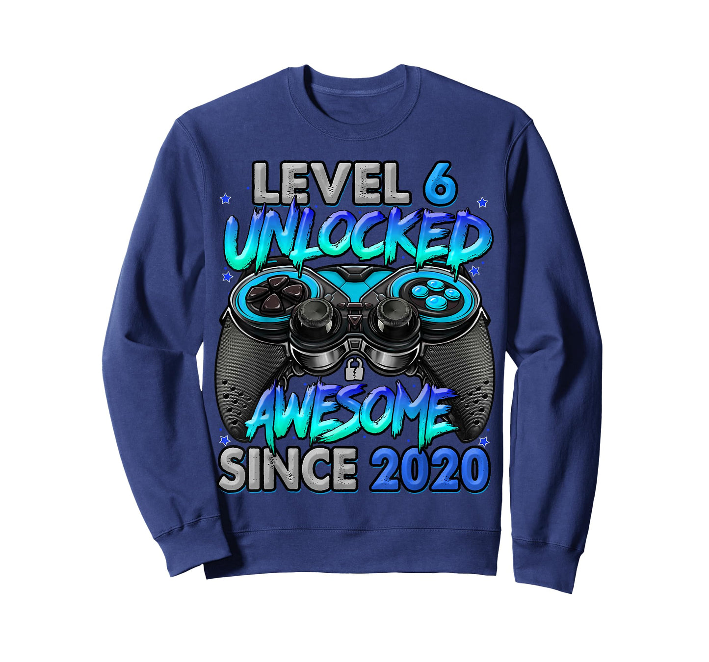 Level 6 Unlocked Awesome Since 2020 6th Birthday Gaming T-Shirt