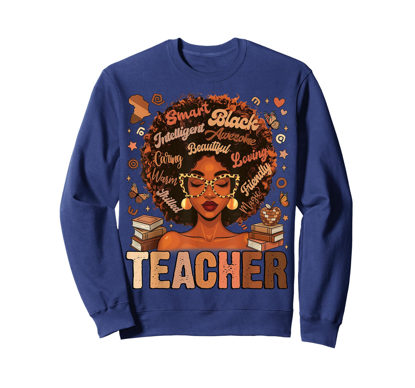 Black Teacher Magic Black History Month Afro Hair Melanin T-Shirt
