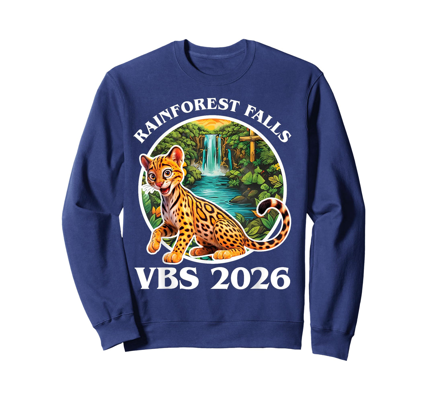 Rainforest Falls VBS 2026 Jesus Faith Bible Verse Kids T-Shirt
