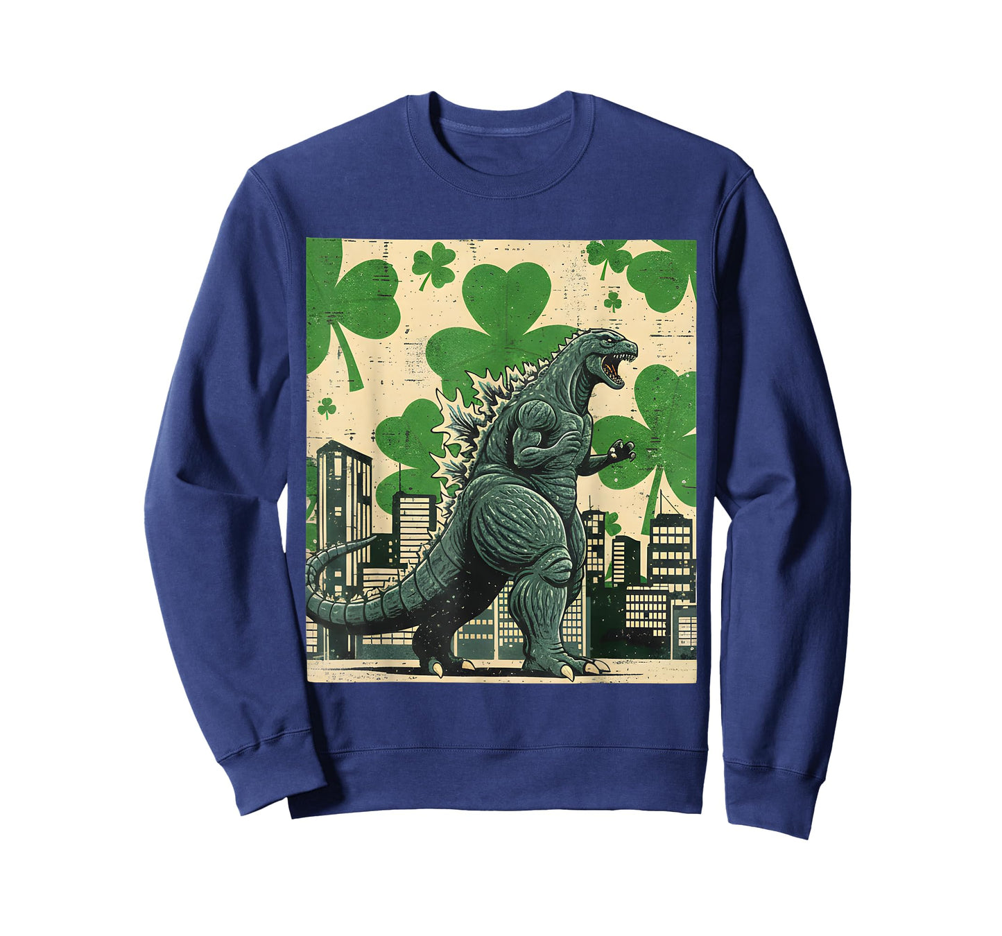 St Patrick Day Japanese Monster Shamrock Kaiju Men Women Kid T-Shirt