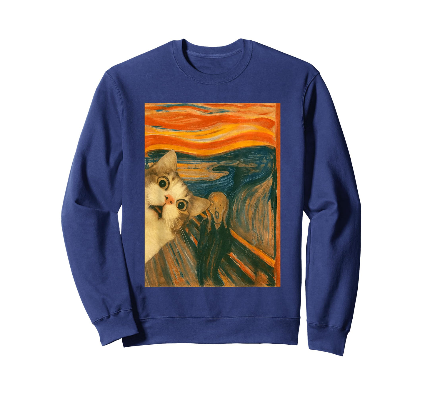 Funny Cat The Scream Art Parody Meme Feline Reaction T-Shirt